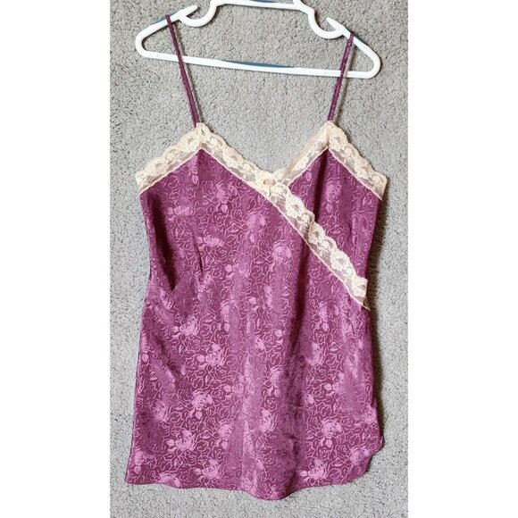 Angelique Other - VTG Angelique Womens Sleeveless Chemise Nightgown Lingerie Lave Accents Floral M